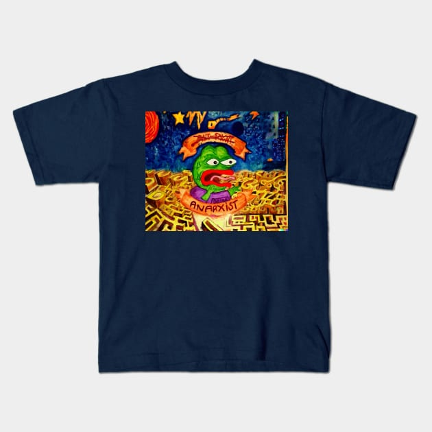 Pepe the anarchist (self-portrait) Kids T-Shirt by RoG666